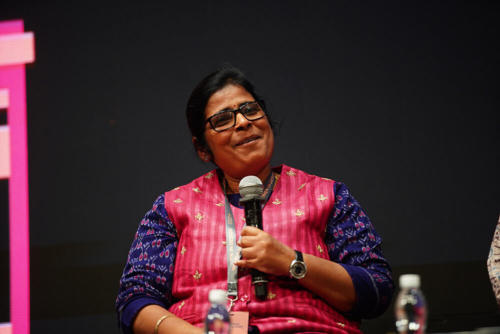 Women In Design 2020+ Conference- Panel Discussion titled Women In Construction, Skilled Labour and Weavers Panelist Ratnamala Swain, from Bhubaneshwar, Orrissa.