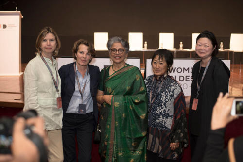  Women In Design 2020+ Conference at Nehru Centre Auditorium ,Mumbai. (L-R, Cathleen McGuigan, Annabelle Selldorf, Brinda Somaya, Billie Tsien,    J Meejin Yoon)