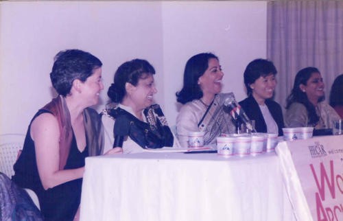 Panel Discussion Women In Architecture 2000 Plus Conference(L-R Eli Giannini, Yasmeen Lari, Brinda Somaya, Tan Beng Kiang, Afroza Ahmed) 